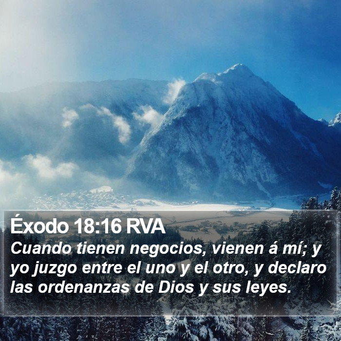 Éxodo 18:16 RVA Bible Study