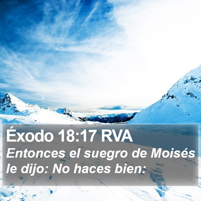 Éxodo 18:17 RVA Bible Study