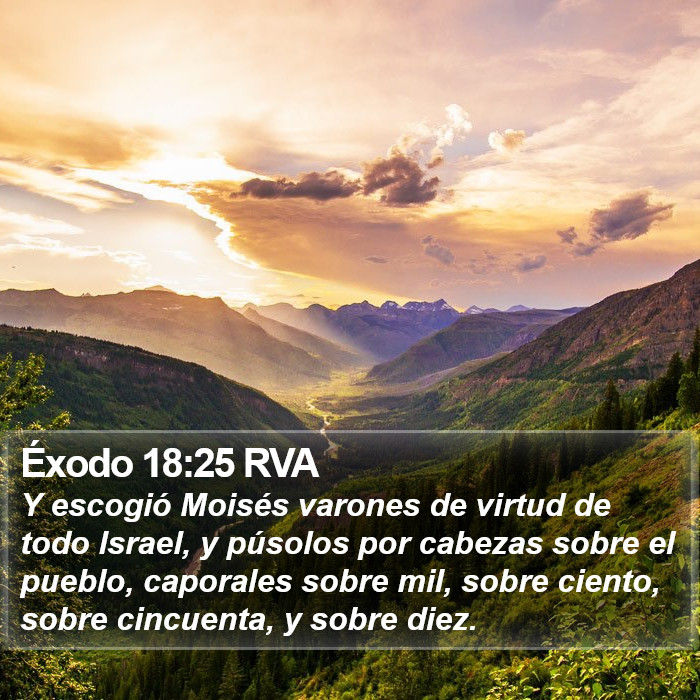 Éxodo 18:25 RVA Bible Study