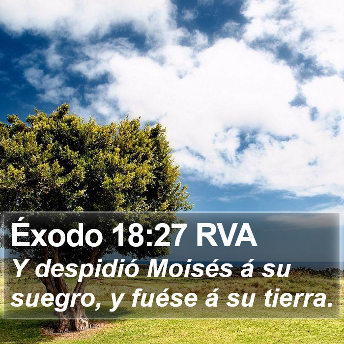 Éxodo 18:27 RVA Bible Study