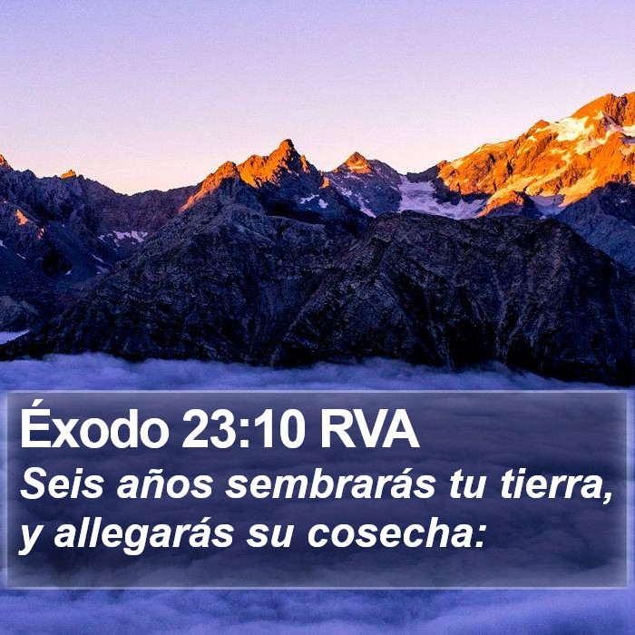 Éxodo 23:10 RVA Bible Study