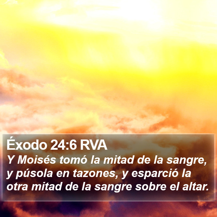 Éxodo 24:6 RVA Bible Study