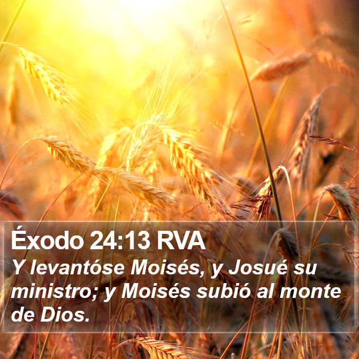 Éxodo 24:13 RVA Bible Study