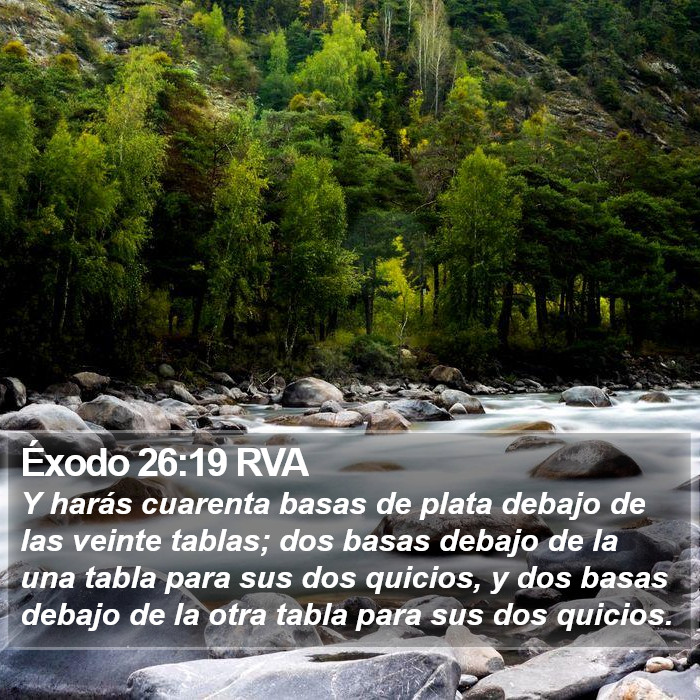 Éxodo 26:19 RVA Bible Study