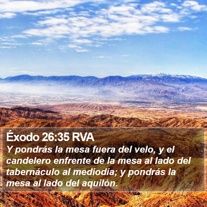 Éxodo 26:35 RVA Bible Study