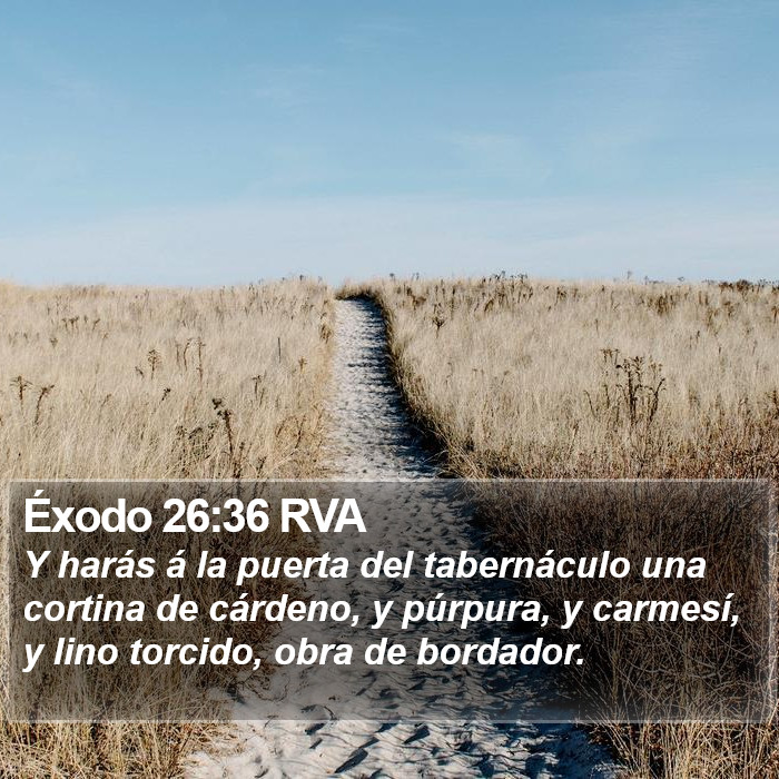 Éxodo 26:36 RVA Bible Study
