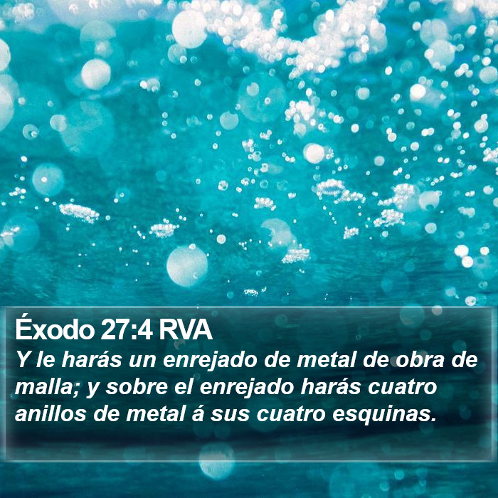 Éxodo 27:4 RVA Bible Study