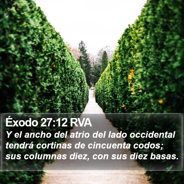 Éxodo 27:12 RVA Bible Study