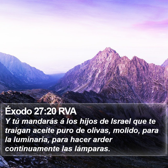 Éxodo 27:20 RVA Bible Study