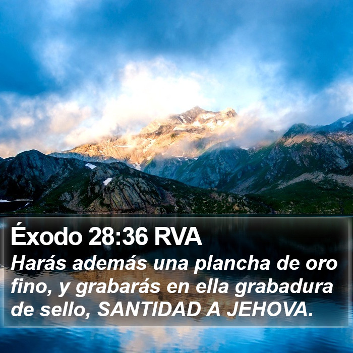 Éxodo 28:36 RVA Bible Study