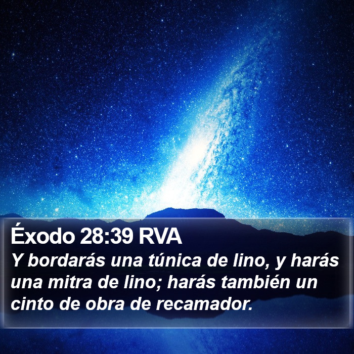 Éxodo 28:39 RVA Bible Study