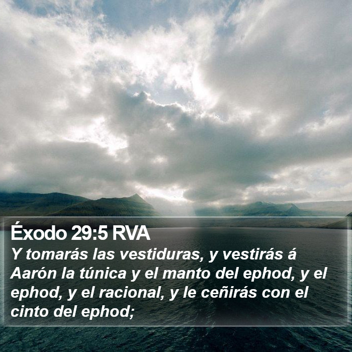 Éxodo 29:5 RVA Bible Study