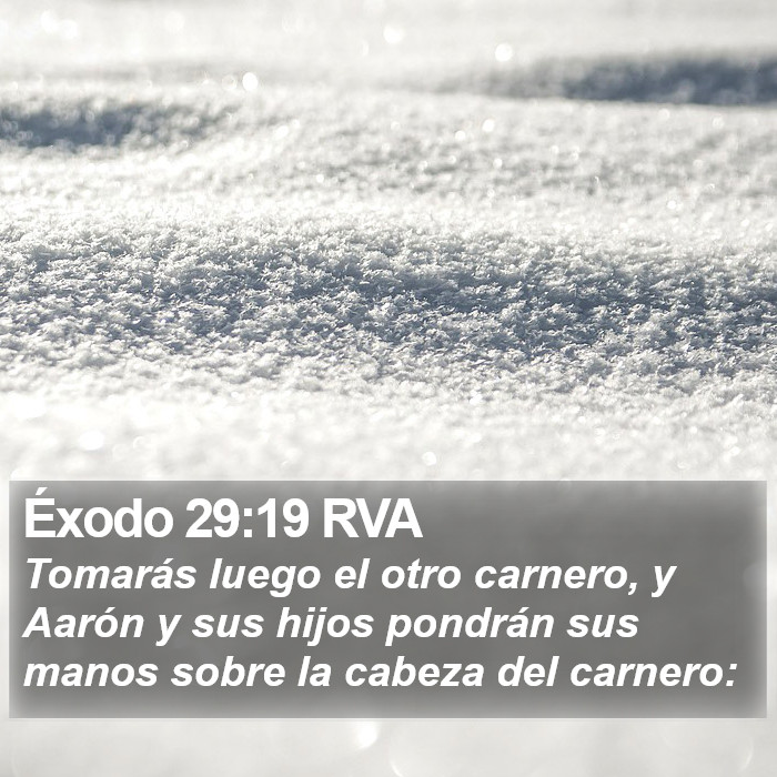 Éxodo 29:19 RVA Bible Study