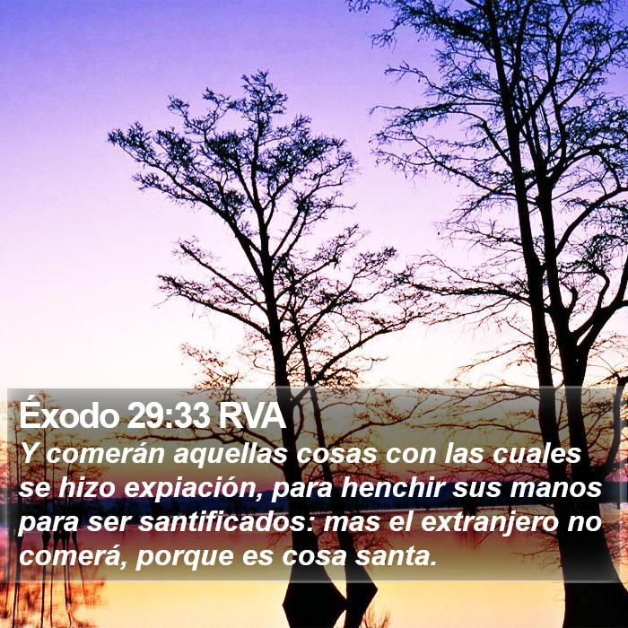 Éxodo 29:33 RVA Bible Study