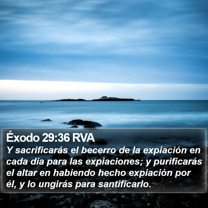 Éxodo 29:36 RVA Bible Study