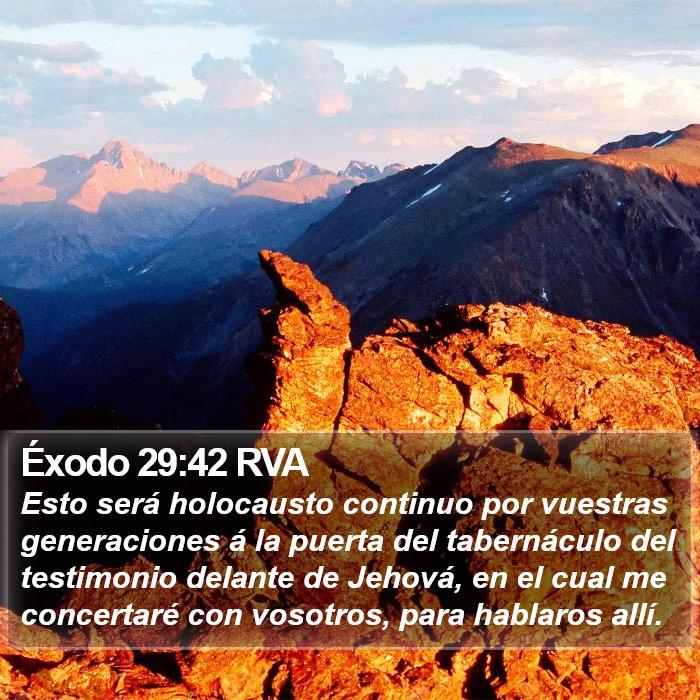 Éxodo 29:42 RVA Bible Study