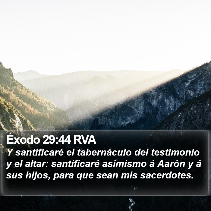 Éxodo 29:44 RVA Bible Study