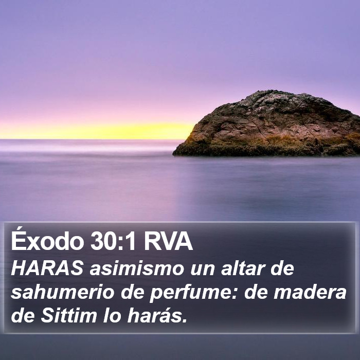 Éxodo 30:1 RVA Bible Study