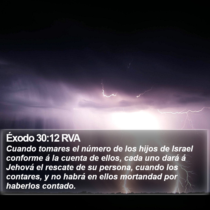 Éxodo 30:12 RVA Bible Study