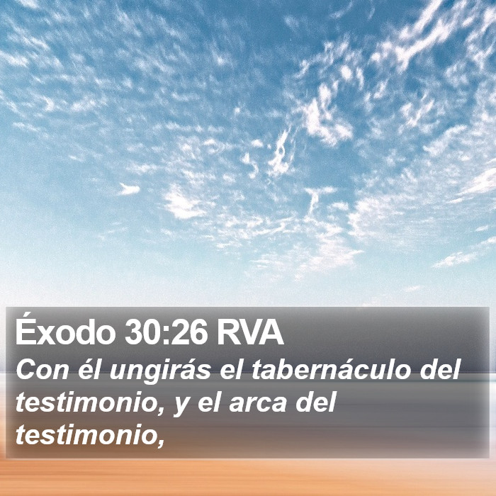 Éxodo 30:26 RVA Bible Study