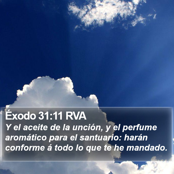 Éxodo 31:11 RVA Bible Study