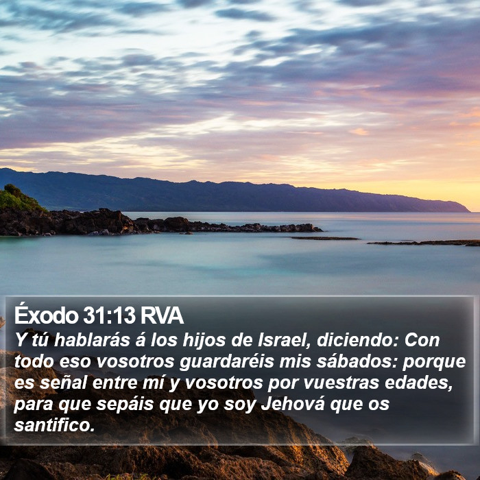 Éxodo 31:13 RVA Bible Study