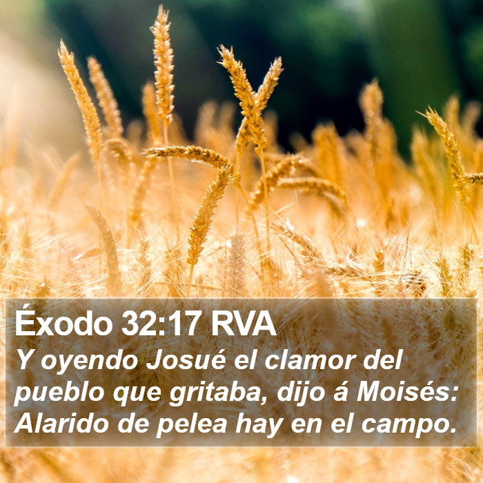 Éxodo 32:17 RVA Bible Study