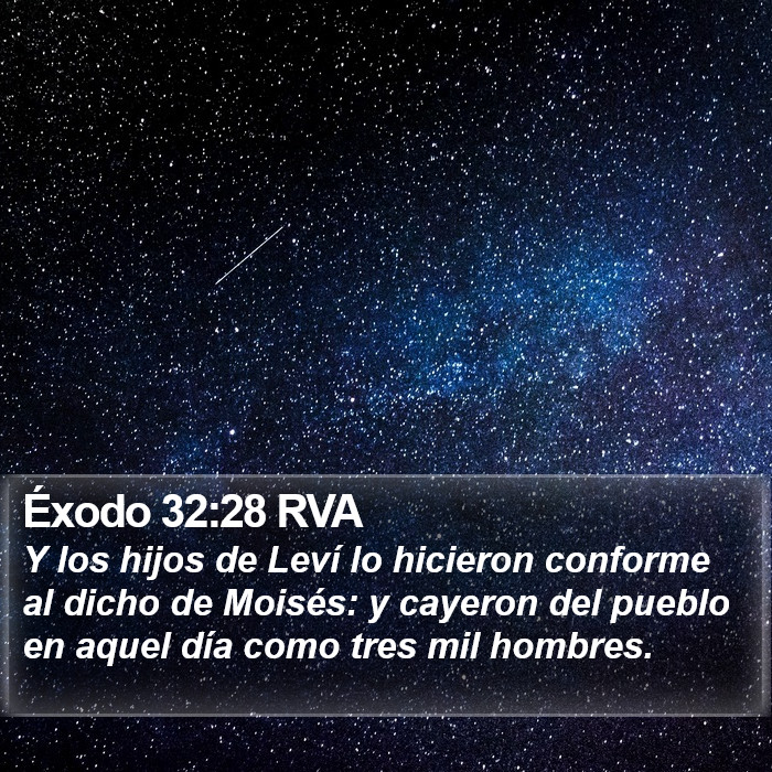 Éxodo 32:28 RVA Bible Study