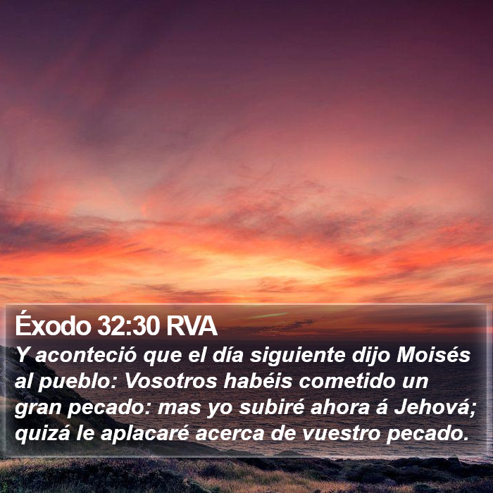 Éxodo 32:30 RVA Bible Study