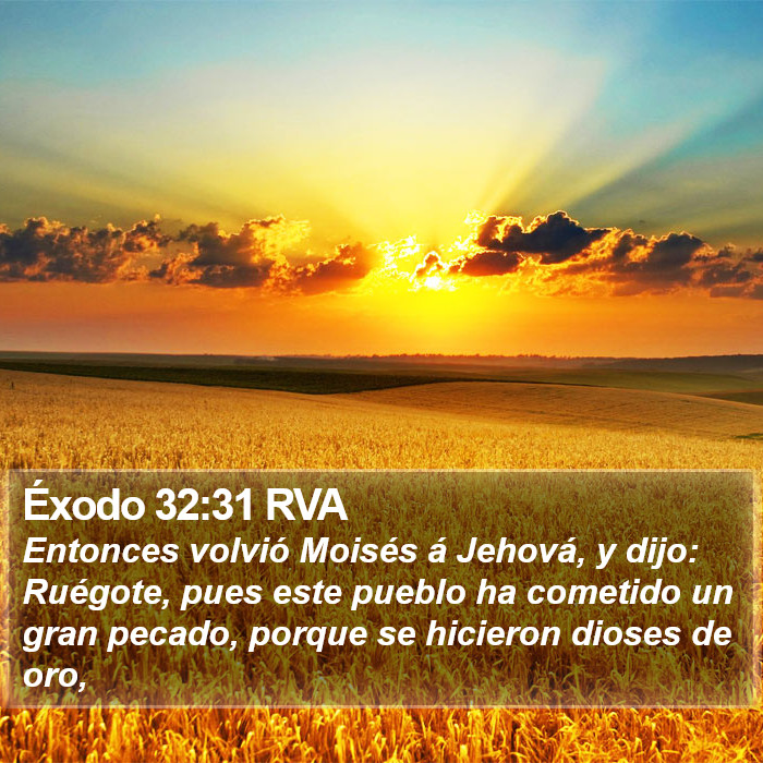 Éxodo 32:31 RVA Bible Study