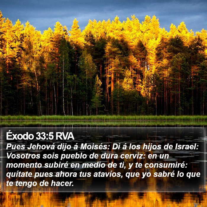 Éxodo 33:5 RVA Bible Study