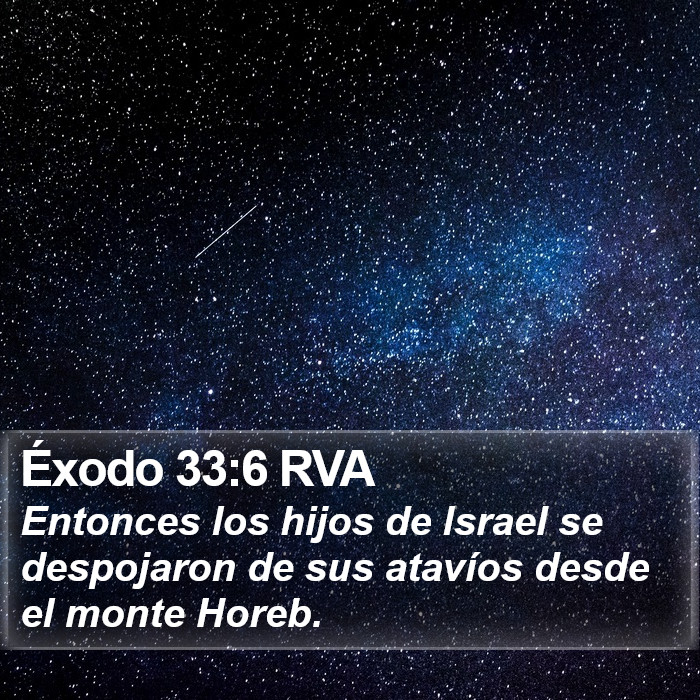 Éxodo 33:6 RVA Bible Study