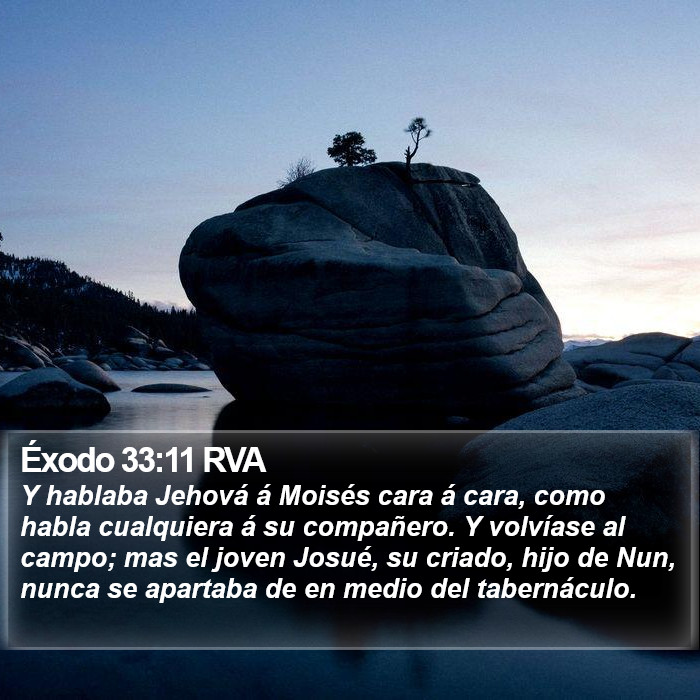 Éxodo 33:11 RVA Bible Study