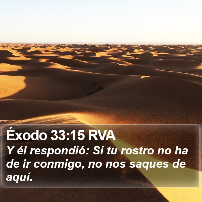 Éxodo 33:15 RVA Bible Study