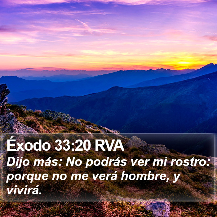 Éxodo 33:20 RVA Bible Study