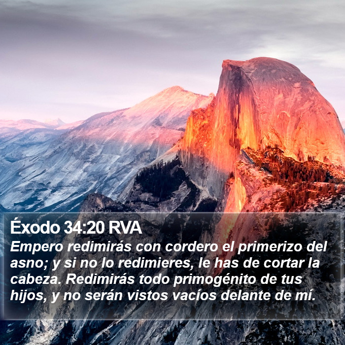 Éxodo 34:20 RVA Bible Study