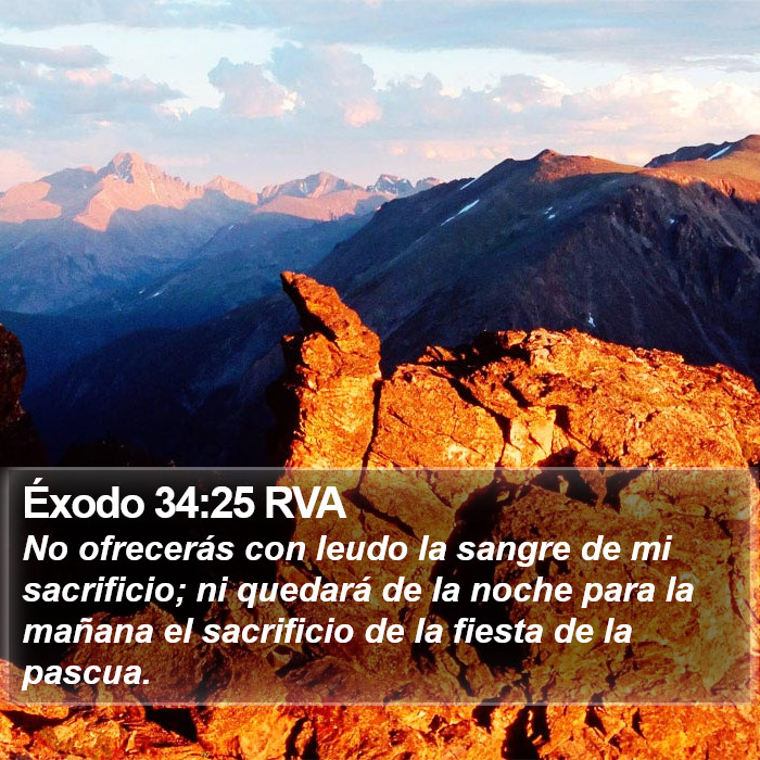 Éxodo 34:25 RVA Bible Study