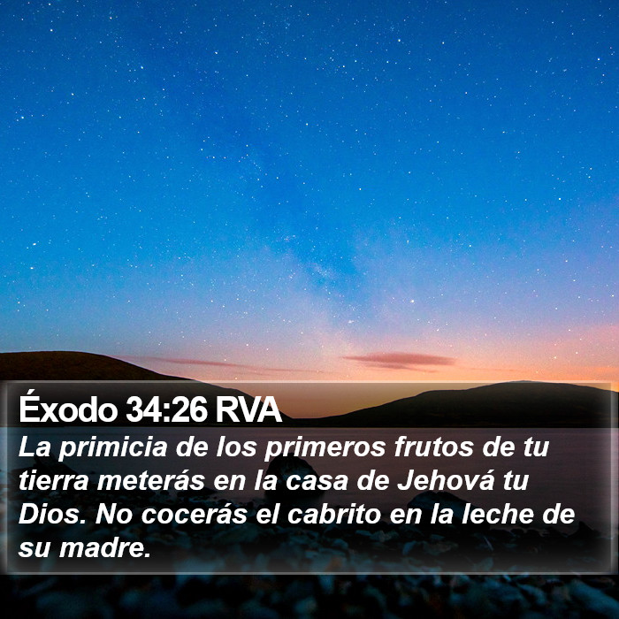 Éxodo 34:26 RVA Bible Study