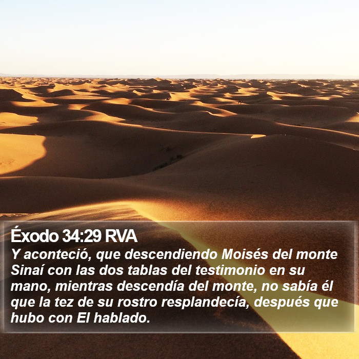 Éxodo 34:29 RVA Bible Study