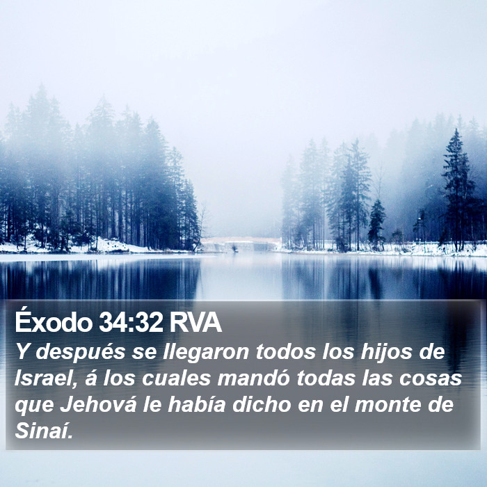 Éxodo 34:32 RVA Bible Study