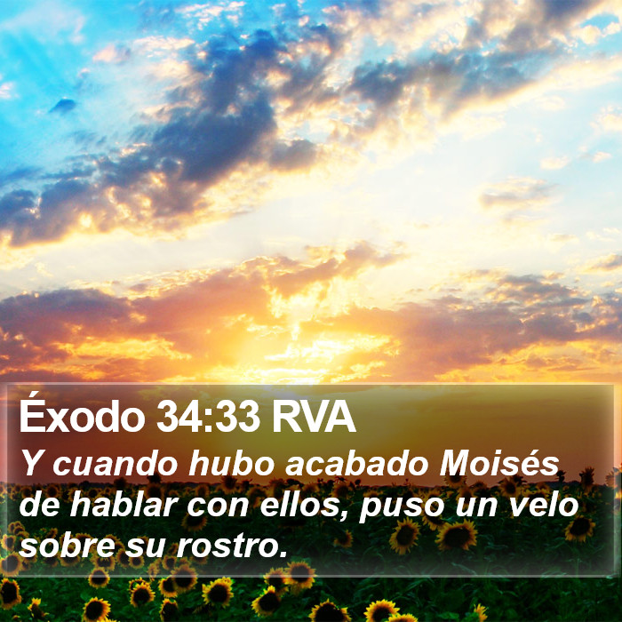 Éxodo 34:33 RVA Bible Study