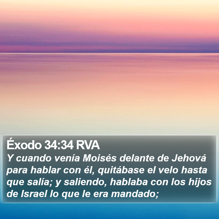 Éxodo 34:34 RVA Bible Study