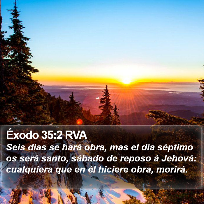 Éxodo 35:2 RVA Bible Study
