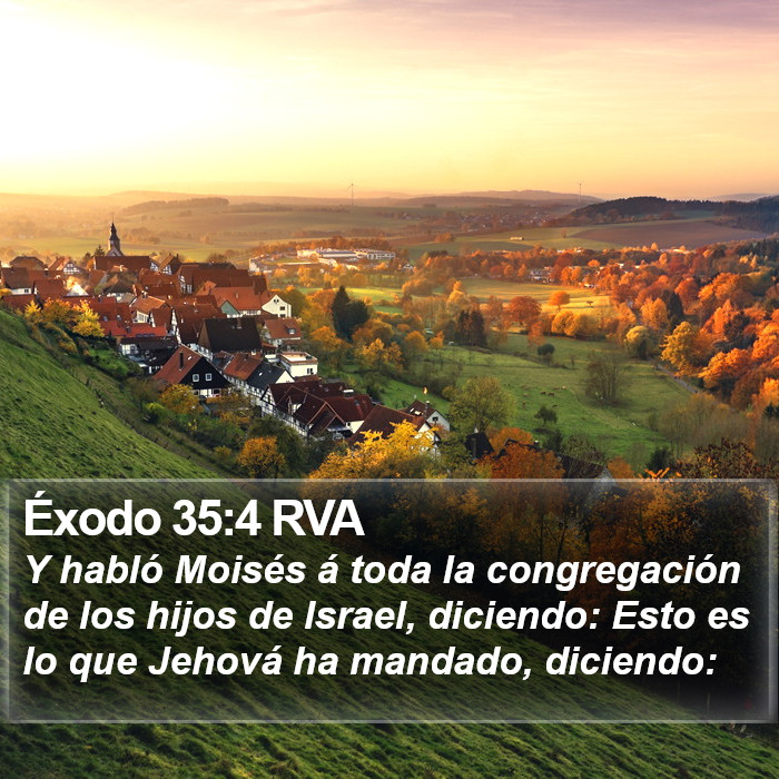Éxodo 35:4 RVA Bible Study