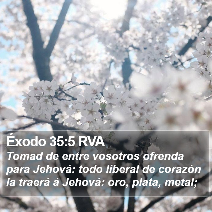 Éxodo 35:5 RVA Bible Study