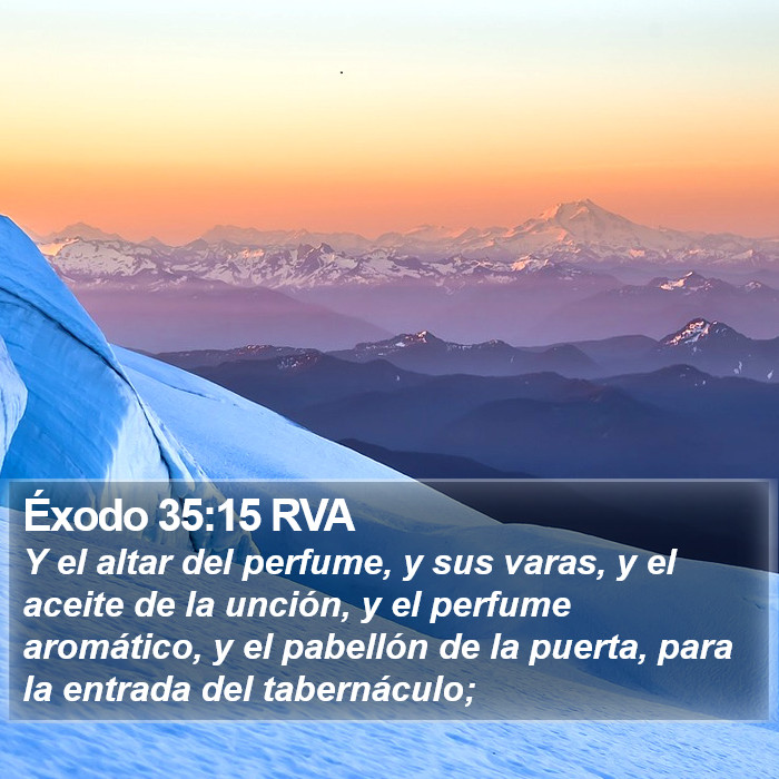 Éxodo 35:15 RVA Bible Study