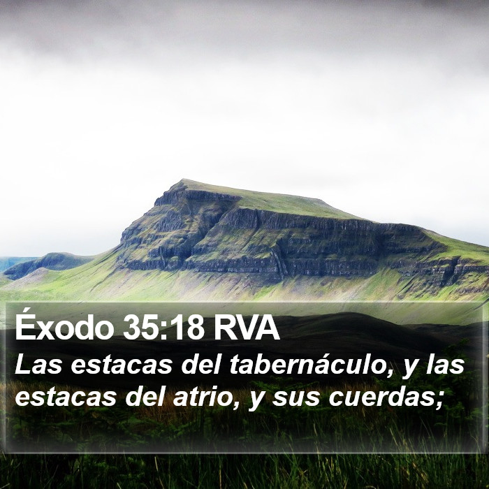 Éxodo 35:18 RVA Bible Study