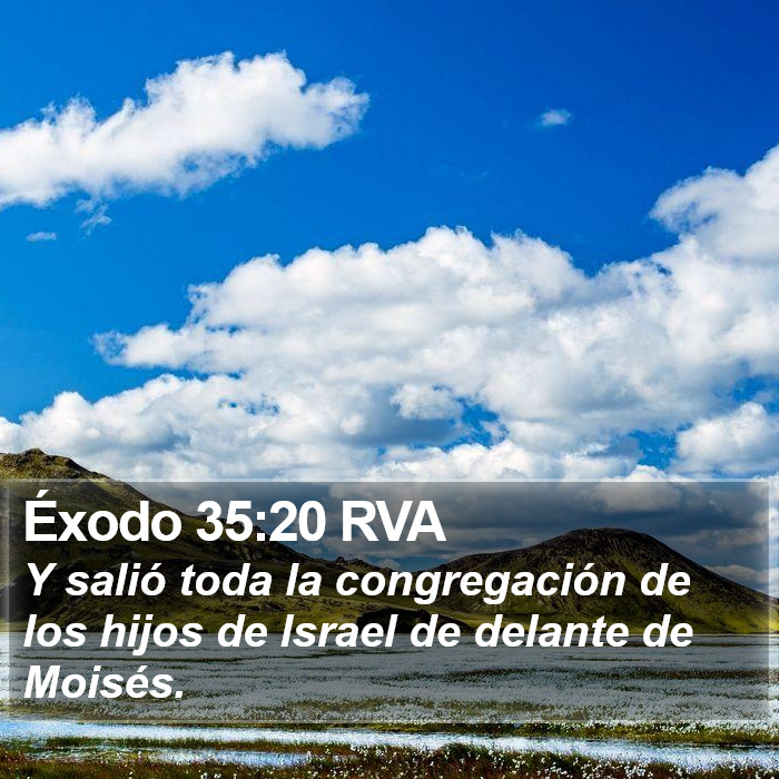 Éxodo 35:20 RVA Bible Study