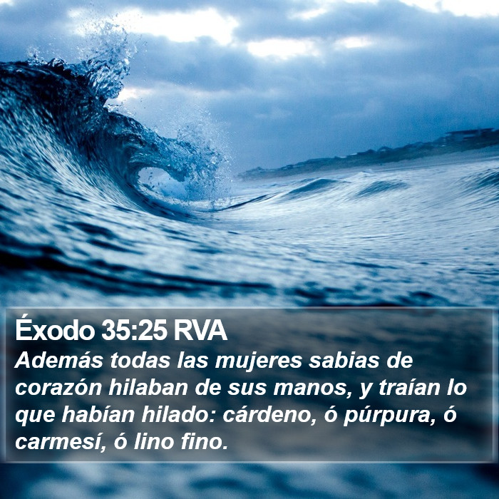 Éxodo 35:25 RVA Bible Study