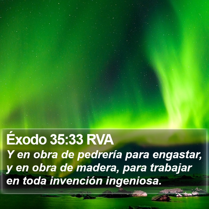 Éxodo 35:33 RVA Bible Study